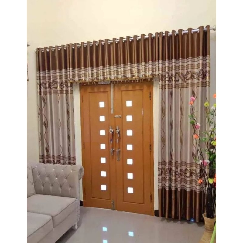 Gorden Blackout Jendela Satu Set Lengkap dengan Poni Hordeng Jendela Minimalis Terbaru