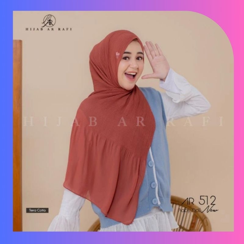 Terlaris √ HIJAB ARRAFI PASMINA PLISKET AR 512 JILBAB TERLARIS