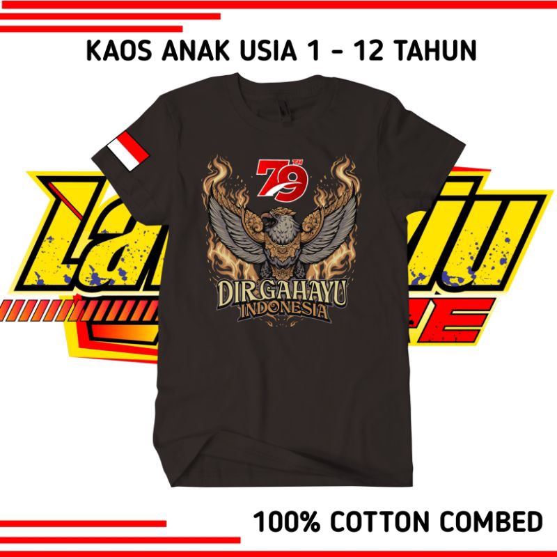 Baju Atasan Anak HUT RI KE 79 - Kaos Agustusan - Kaos anak 17 Agustus 2024 Terbaru Premium quality cotton combed