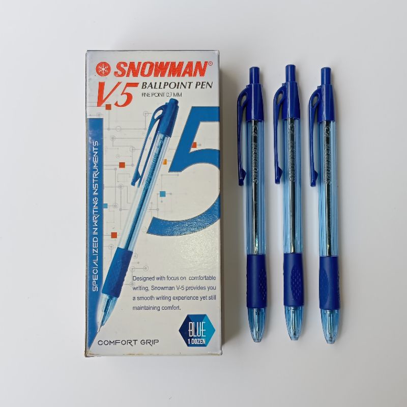

V.5 Bolpoin Snowman Biru