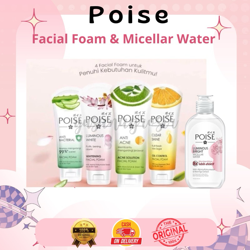 [YUSANA 100% ORIGINAL] Poise Facial Foam |Poise Micellar Water |Poise