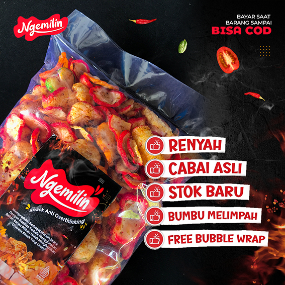 

Kerupuk Seblak Bantet Kriuk Renyah Pedas 250g