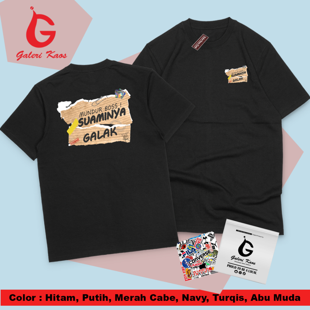 Baju Kaos Mundur Boss Suaminya Galak Atasan Pria dan Wanita Kaos Distro