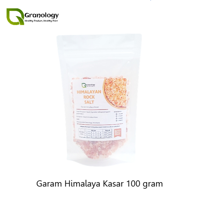 

Organic Himalayan Rock Salt / Garam Kasar Himalaya (100 gram) by Granology