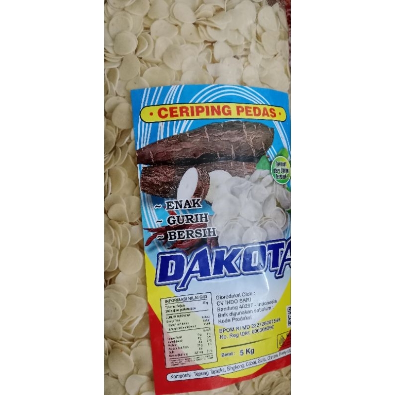 

Keripik singkong rasa pedas/Dakota/500 gram/5000 gram