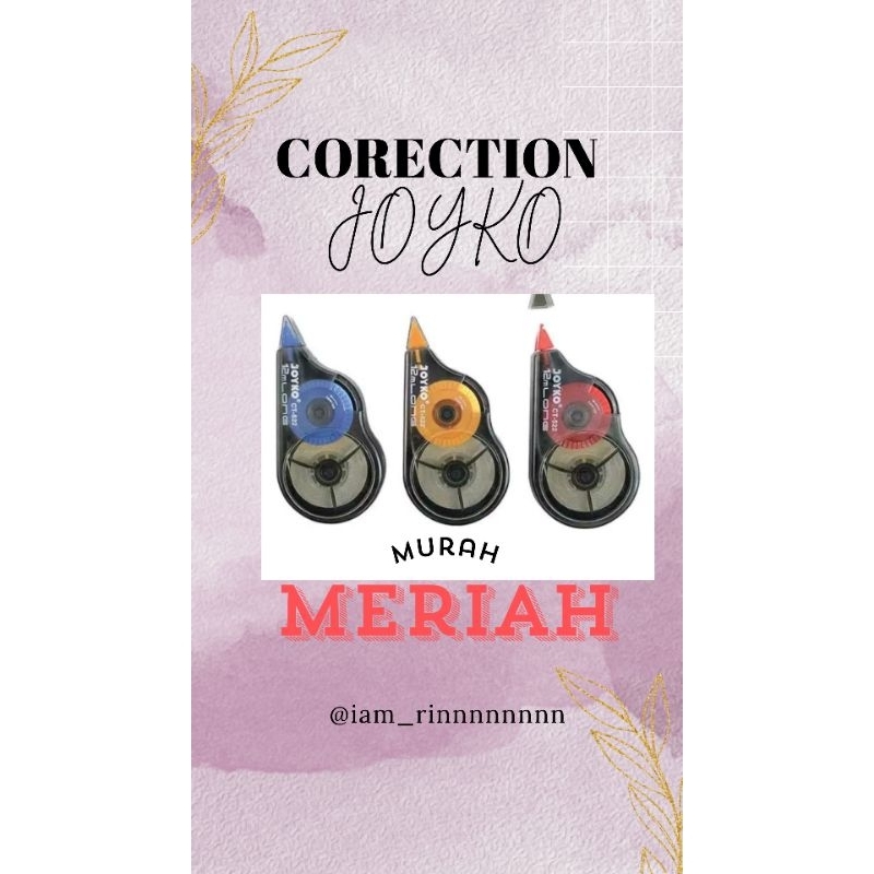 

Correction Tape Joyko CT - 522 - 12M x 5mm