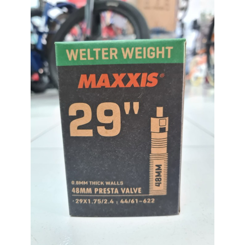 Ban Dalam MAXXIS 29 x 1.75 - 2.40 Welter Weight Cop Pentil Kecil / Presta / FV 48mm. Sepeda MTB