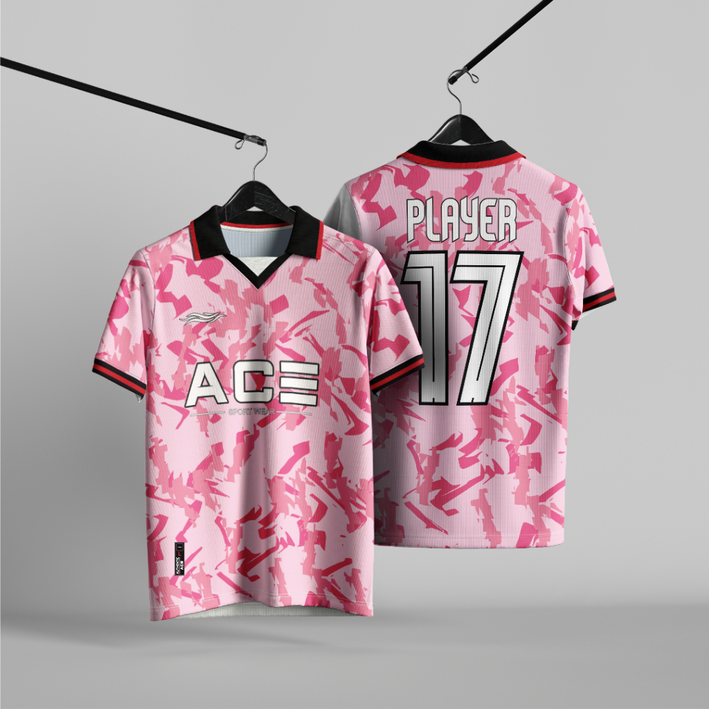 Jersey Futsal Pink Putih Full Printing