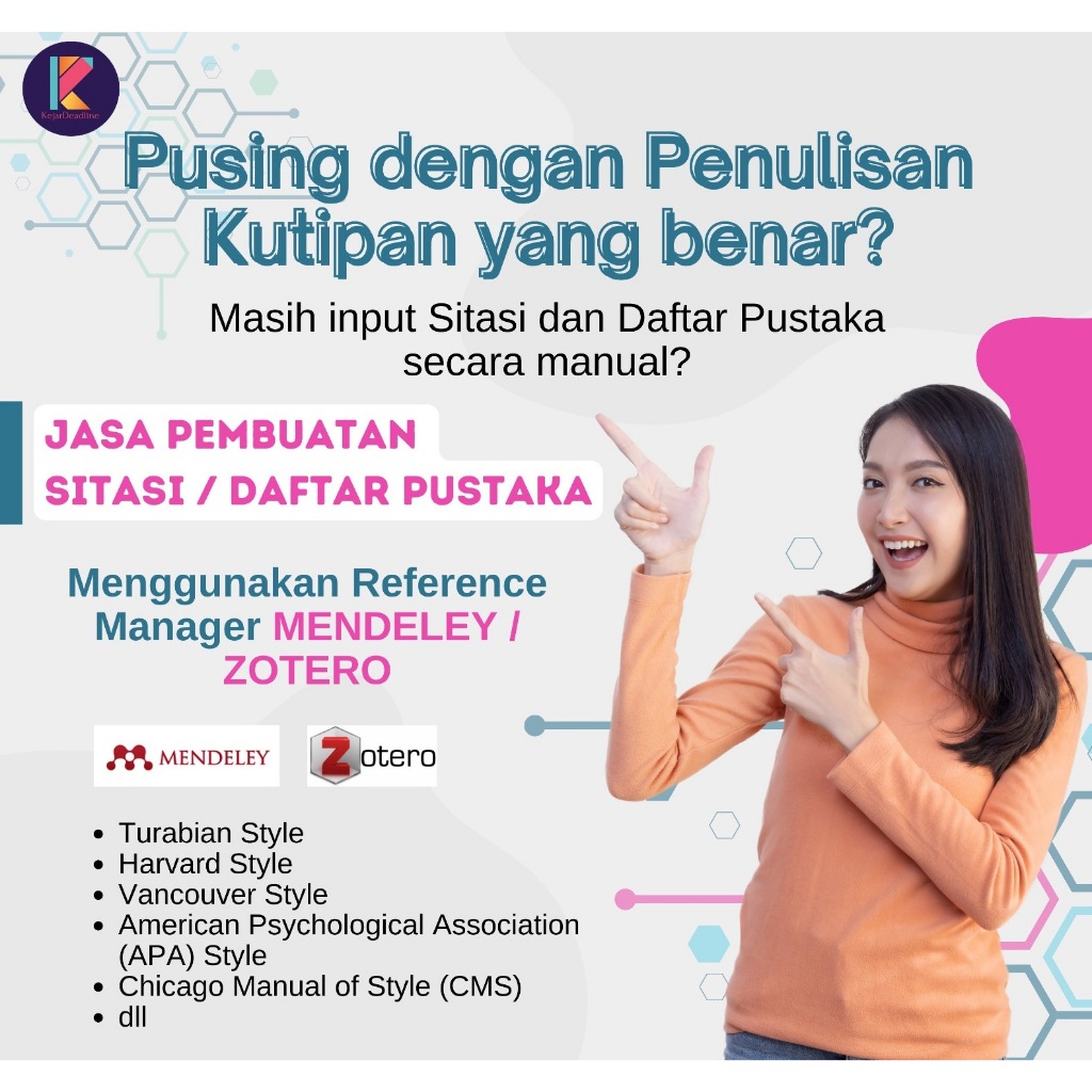 Jasa Pembuatan Daftar Pustaka Sitasi Mendeley Zotero