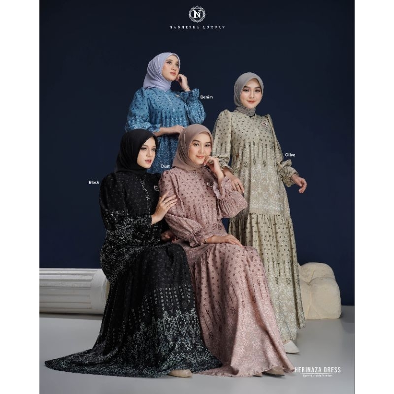 BEST SELLER GAMIS HERINAZA ORI BY NADHEERA