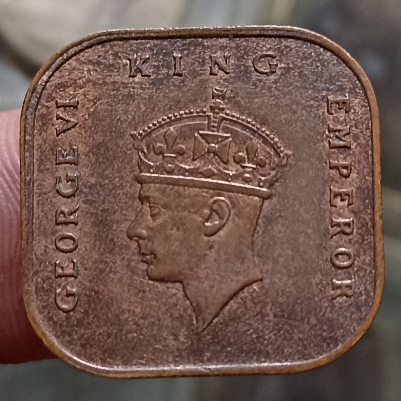 Koin Kuno Malaya (Malaysia) 1 Cent - George VI Tahun 1945