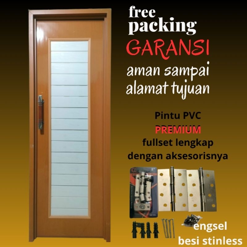 Pintu Kamar Mandi pVC Plastik Estetik Premium Untuk WC / Toilet