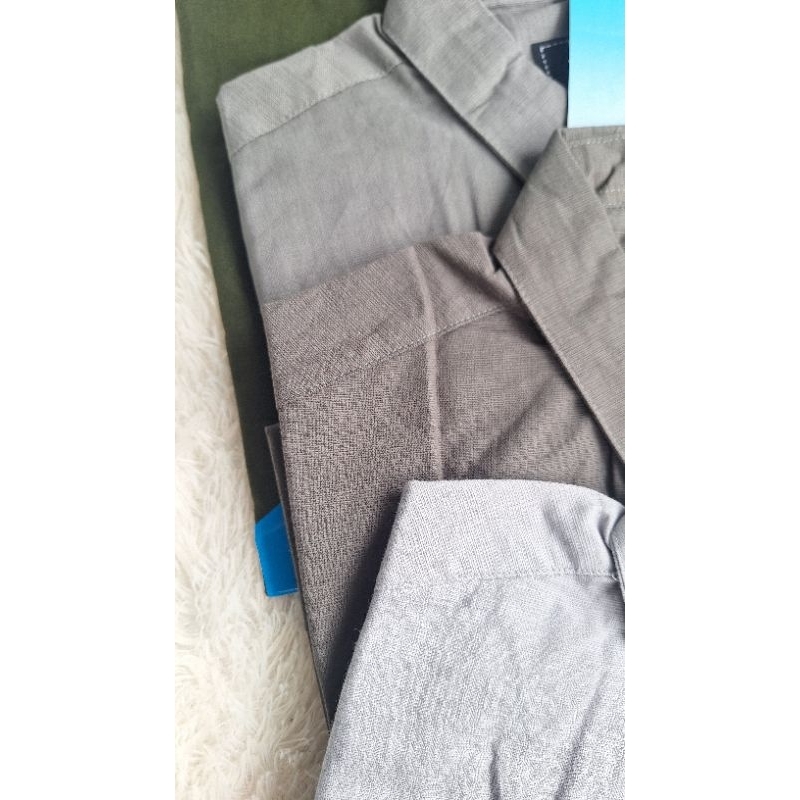 kemeja pria cowo lengan pendek bahan cigaret premium polos dan katun semi rayon motif keren