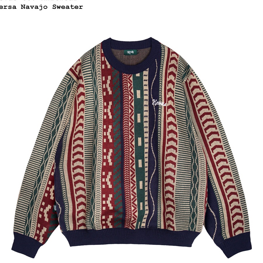 Terbaru Kevas Versa Navajo Knitted Sweater