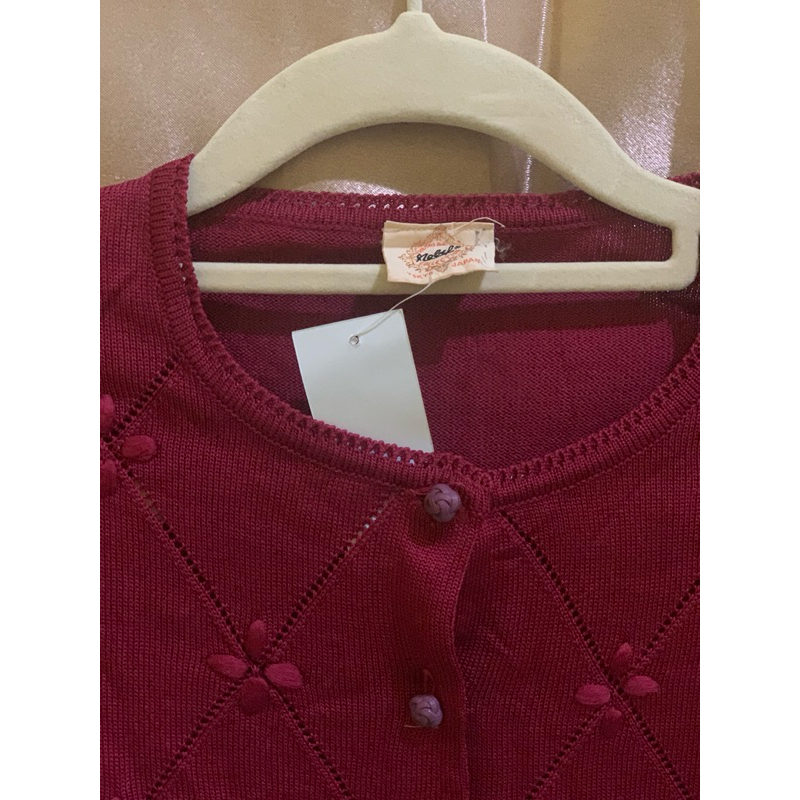 atasan knitwear lengan pendek