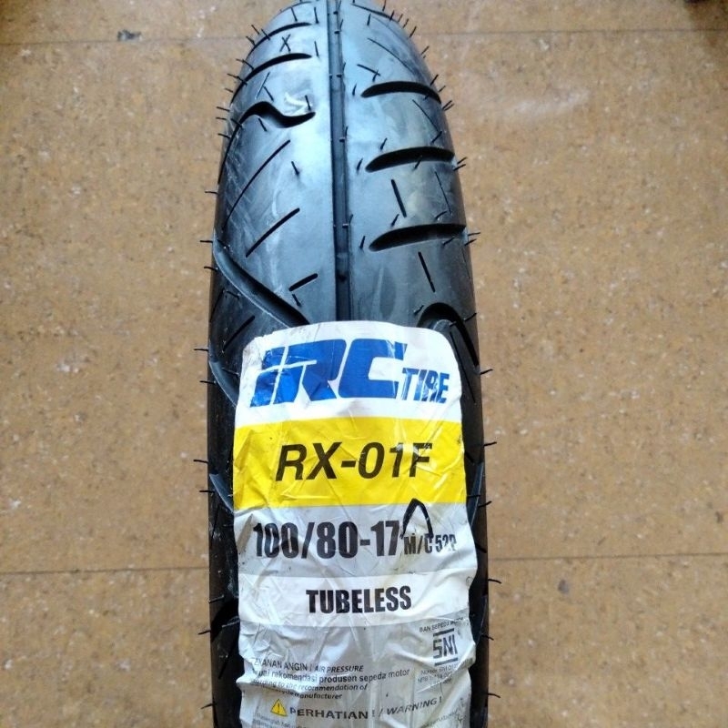 Ban Luar Tubles IRC Ring 17 100 80 RX01F Ban Motor IRC Tire 100/80-17 RX 01-F Ring17 Rx01 Tubeless R