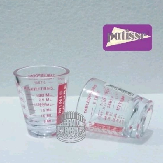 Patisse Mini Measuring Glass : Mililiters, Quinces, Tsp, Tbsp / Gelas Takar ( 10254 )