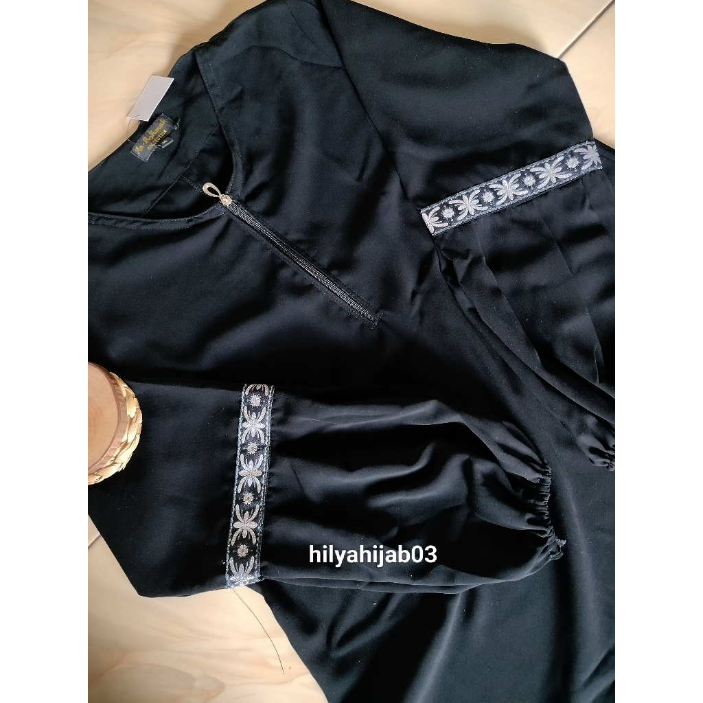 abaya hitam muslimah/ gamis hitam temboro/Abaya temboro/Abaya arab/Abaya murah/ gamis busui jetblek/