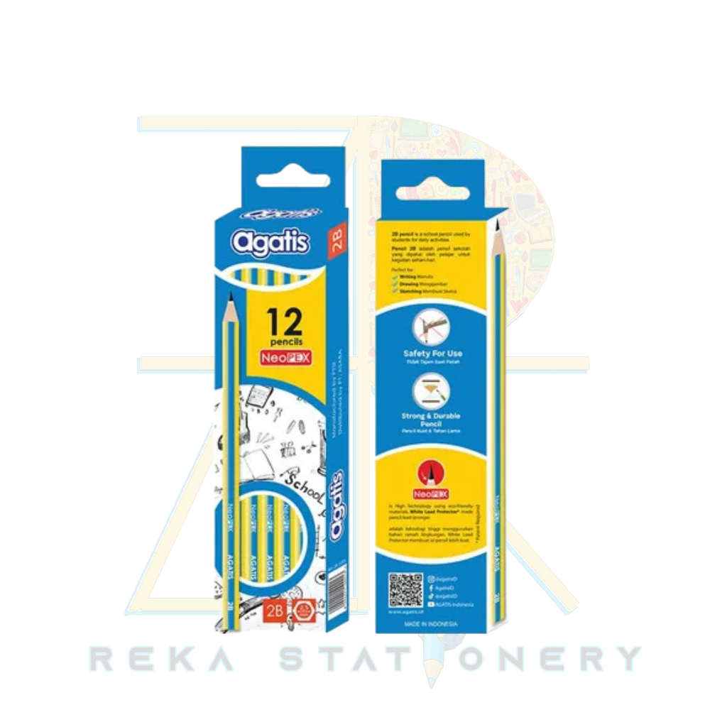 

Pensil 2B Agatis - Pack 12 Pcs, Kualitas Terbaik untuk Menulis dan Menggambar