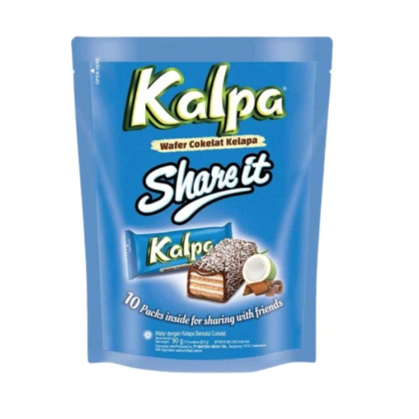 

Kalpa Wafer Coklat Kelapa Share it Pouch isi 10's