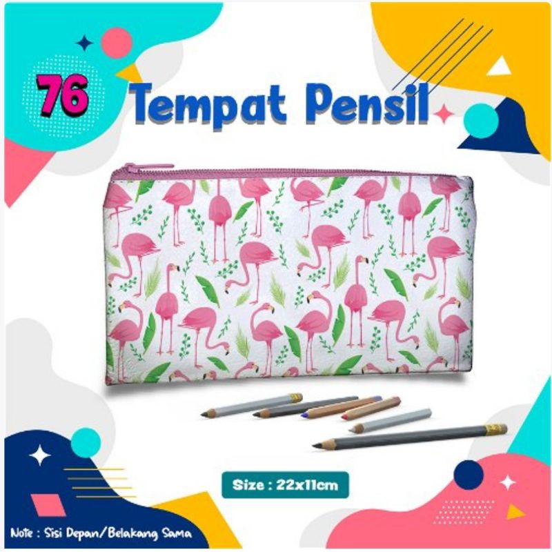 

Tempat pensil/ pouch tempat pensil/ Tempat alat tulis/ pencil case pouch karakter kartun Flaminggo