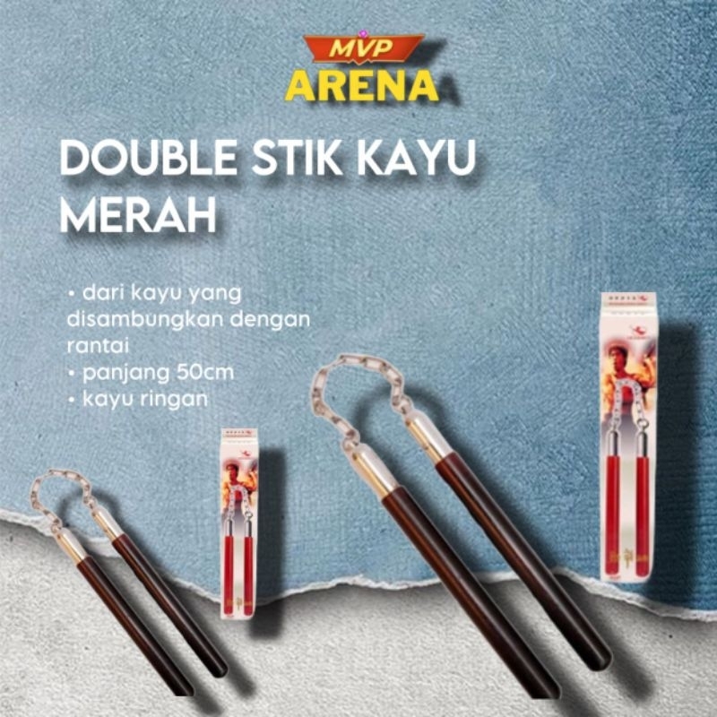 double stik kayu nunchaku kayu ruyung model kayu coklat dobel stik kayu Nunchaku kayu