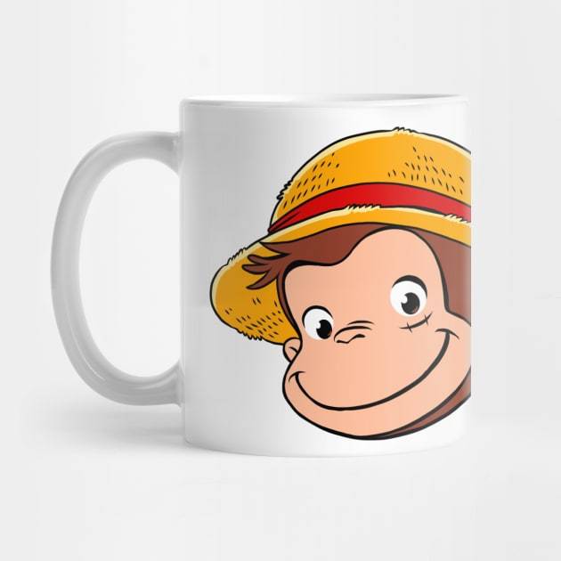 Curious Luffy curious george Mug