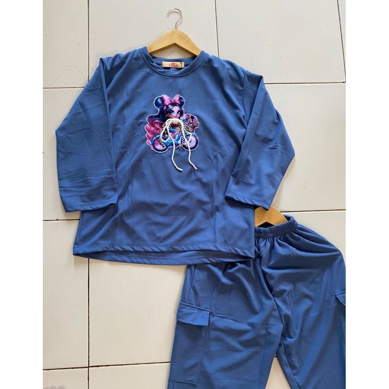 SETELAN KNIT CARGO WANITA DEWASA