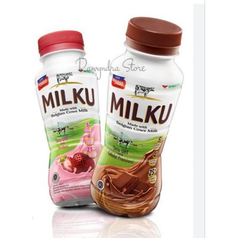 

Susu Milku Botol 200 ml | Rasa coklat dan vanila