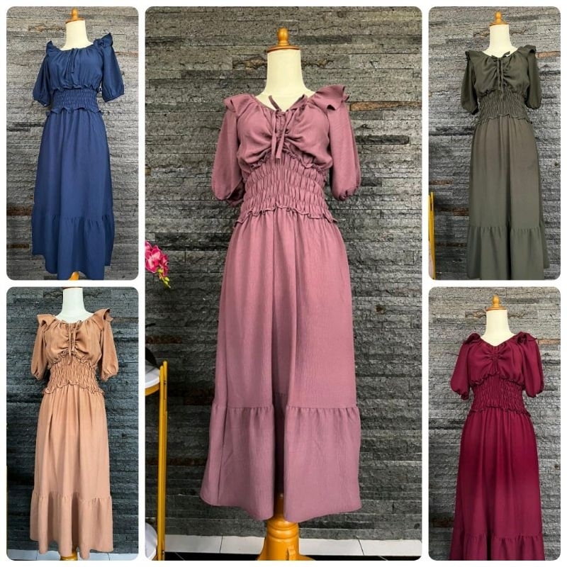DRES SERUT CRINKLE PREMIUM - DASTER CEWEK KEKINIAN - BAJU VIRAL - Nyaman