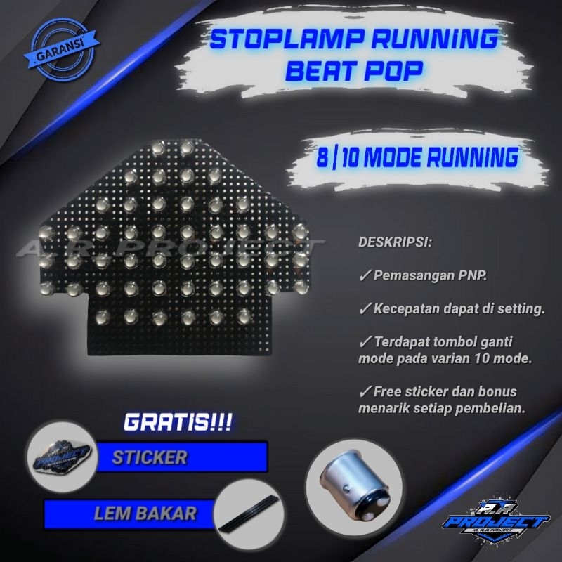 Lampu Stoplamp Running Beat Pop Lampu Stop Lampu Rem Variasi