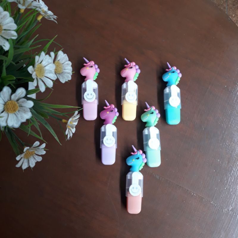 

[READY] Mini Stabilo Set Highlighter Pen Lucu Karakter Warna Pastel 6Pcs
