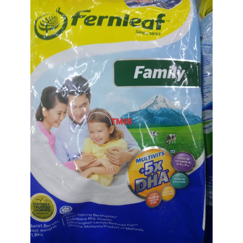 

SUSU TEPUNG BERKHASIAT FERNLEAF FAMILY MULTIVITS +5x DHA/NUTRITIOUS MILK POWDER FERNLEAF FAMILY MULTIVITS +5X DHA