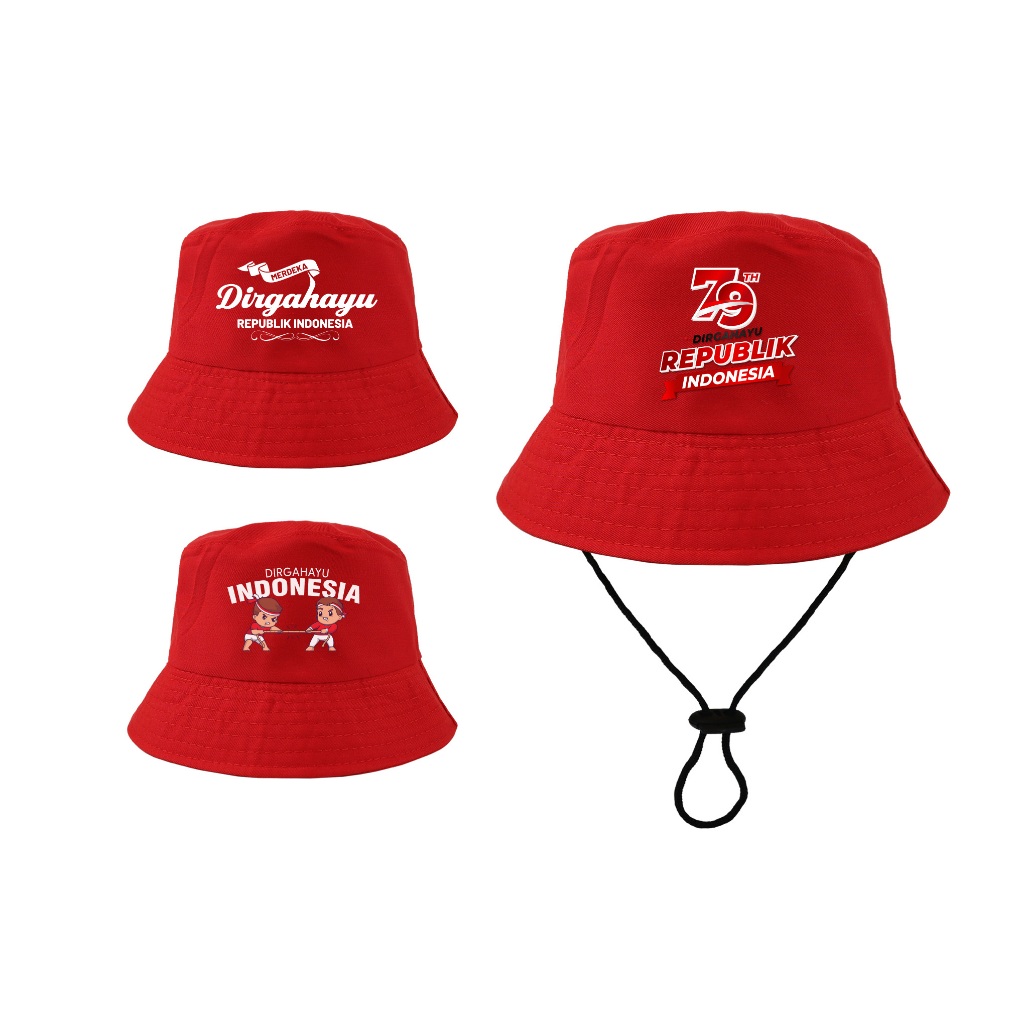 Bucket Dewasa Dan Anak Hut RI/Topi Bucket Hut RI