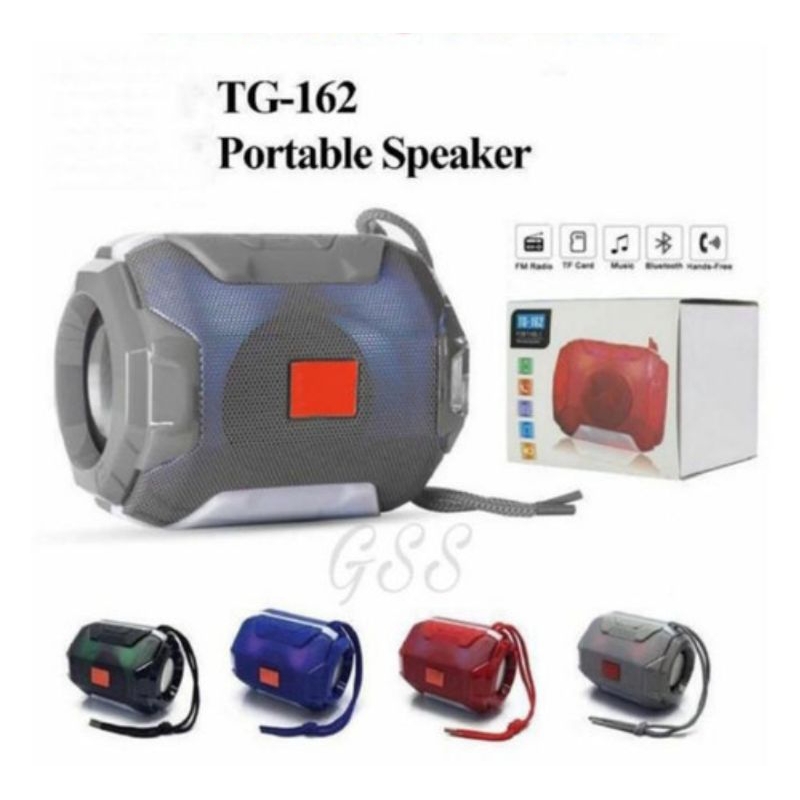 SPEAKER TG-162 MEGA BASS SUARA NGEBASS /SPEAKER BLUETOOTH MUSIC BOX MP3 MUSIK PLAYER AKTIF WIRELESS 