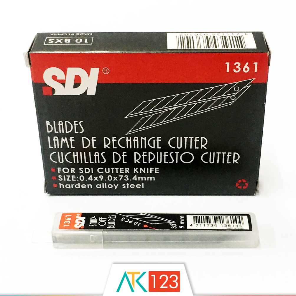 

fhSuper Promo Isi Cutter Spare Blades SDI No 1361 9 mm 3 Derajat Z87