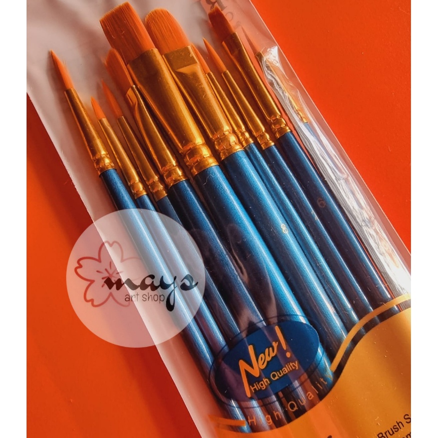 

Ready stock 1 Pcs Kuas Lukis Set Isi 1 pcs Mix Nylon Brush 1 pc Artist Painting Brush Flat Round Filbert Lancip Liner Detailing Cat Air Akrilik Acrylic Oil Minyak Murah A42