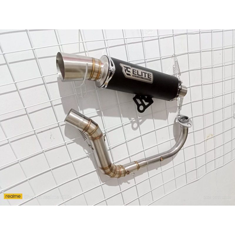 knalpot SAMLONG x ride 115 knalpot racing ORIGINAL COATING inlet 50 mm knalpot racing x ride 125 kna
