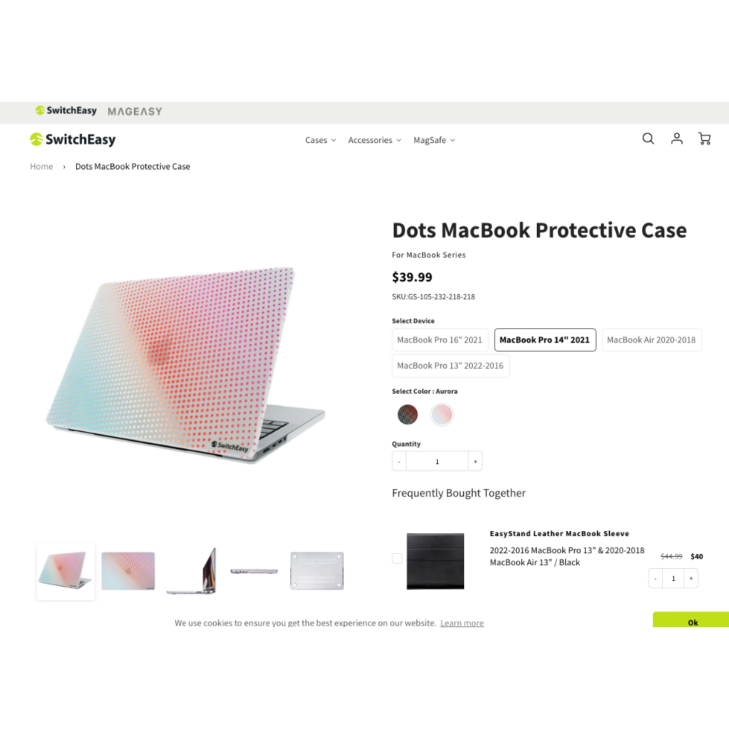 SwitchEasy Case MacBook 14 Inch Protective