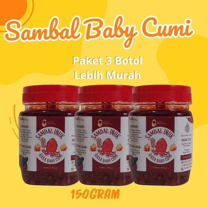 

Sambal Baby Cumi Pedas Paket 3 Botol Varian Pedes Nampol