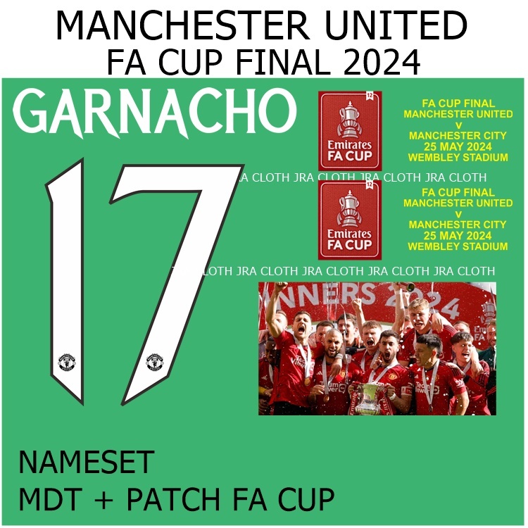 PATCH MU MANCHESTER MDT FINAL FA CUP FINAL 2024
