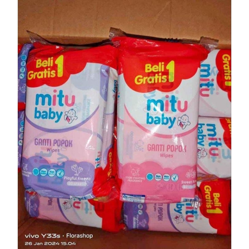 Mitu baby Tissue Basah BUY 1 GET 1 Baby mitu 50's