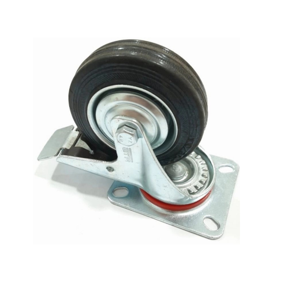 RODA TROLI KARET 3 INCH HIDUP REM/RODA KARET 3'' HIDUP REM MURAH BERKUALITAS