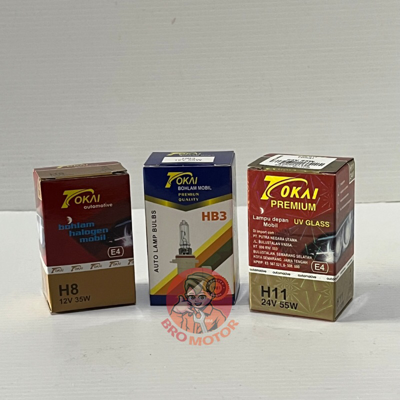 Lampu Bohlam Mobil Tokai HB3 12V 55W / HB8 12V 35W / H11 24V 55W