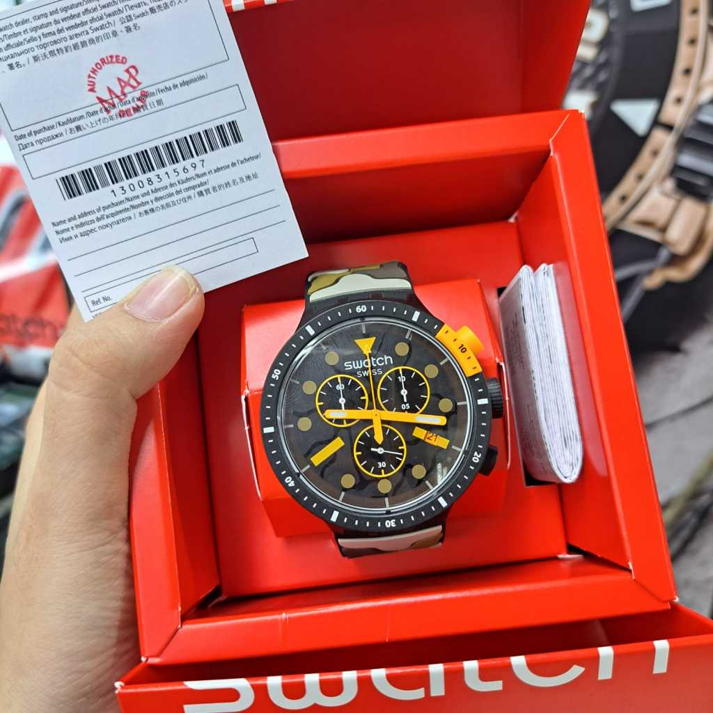 SWATCH SB02B410 Big Bold Jam Tangan Pria Original