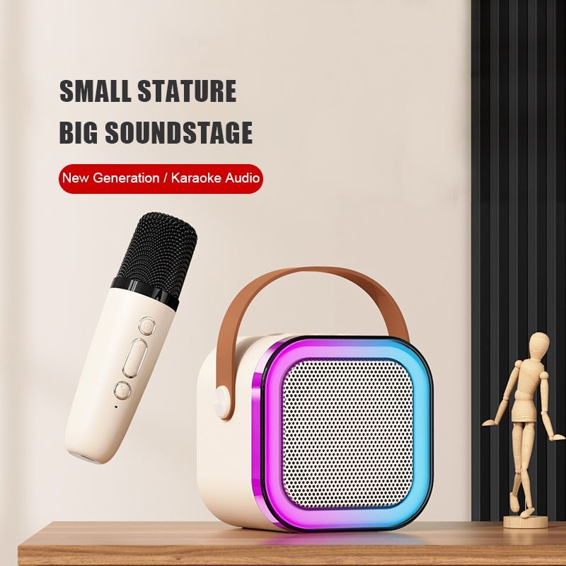 Speaker Bluetooth Karaoke Wireless K12-1 Mic Speaker Mini Machine Wireless Microphone Bluetooth Supe
