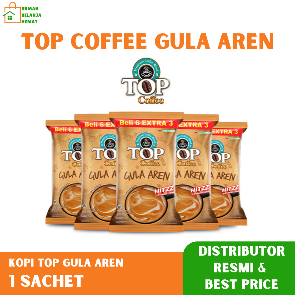 

TOP Coffee Gula Aren Kopi Instan Kopi Bubuk Kopi Kemasan 22gram 1 Sachet