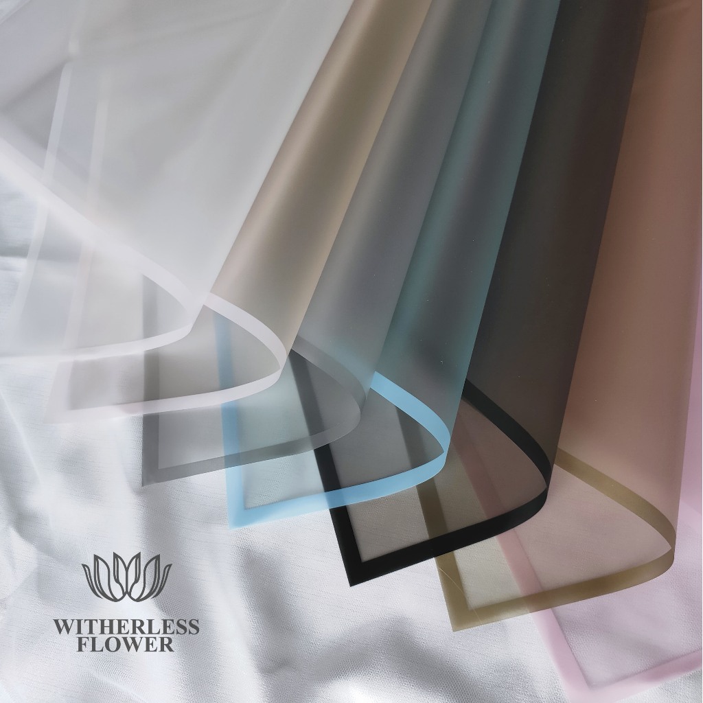 

[10 & 20 LEMBAR] Cellophane Color Frame Transparent / Kertas Buket Florist Flower Wrapping Paper