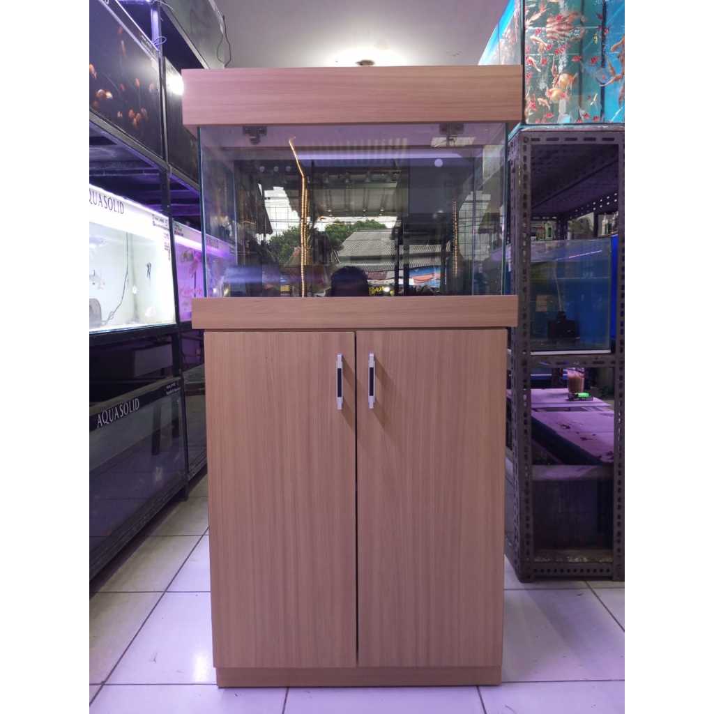 Aquarium fullset meja kabinet aquasolid 60 cm