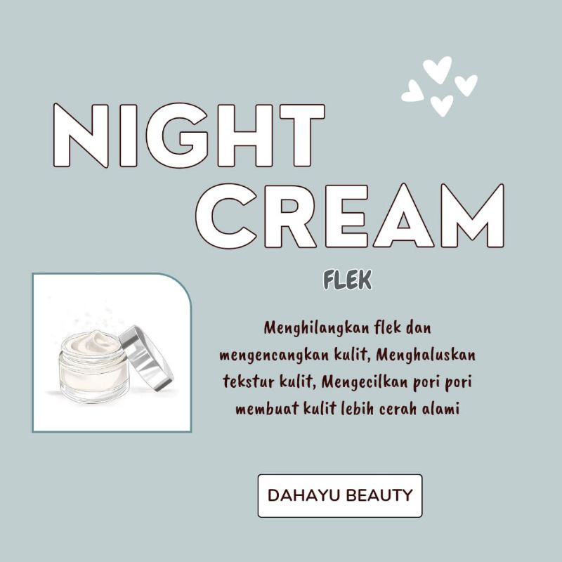 Cream Malam Flek White Glow Azka Beauty Glow Skincare